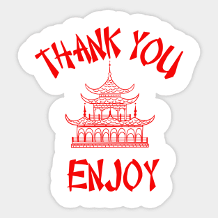 Thank You Enjoy! Sticker